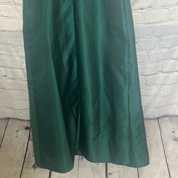 Alfred Sung Green Short Sleeve Evening Long Gown Size 10 Excellent Condition - Picture 8 of 10